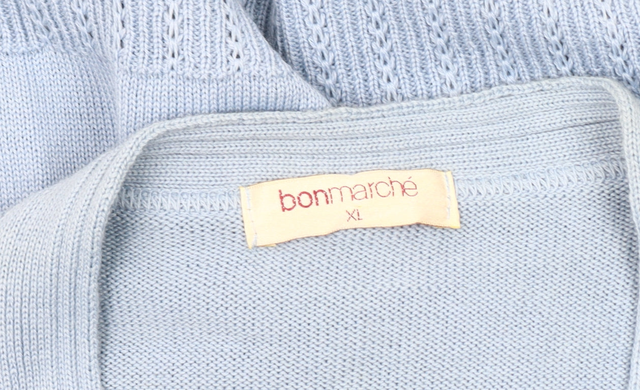 Bonmarché Women's Blue Cardigan XL V-Neck