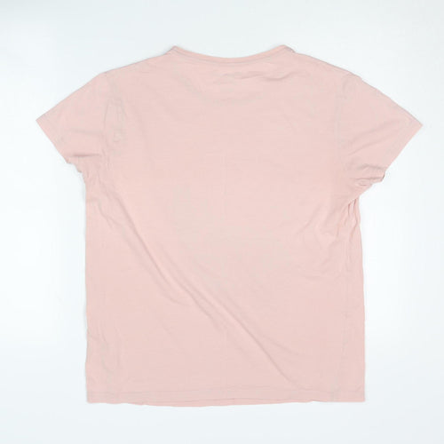 Calvin Klein Women's Pink T-Shirt, M, Crew Neck