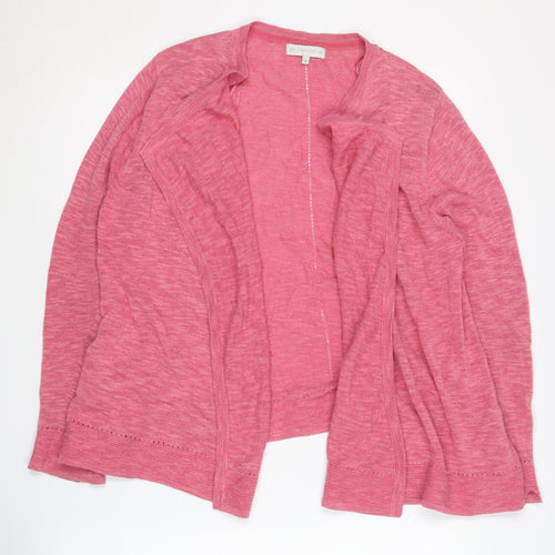 RJR John Rocha Women Pink Open Front Cardigan Size 14