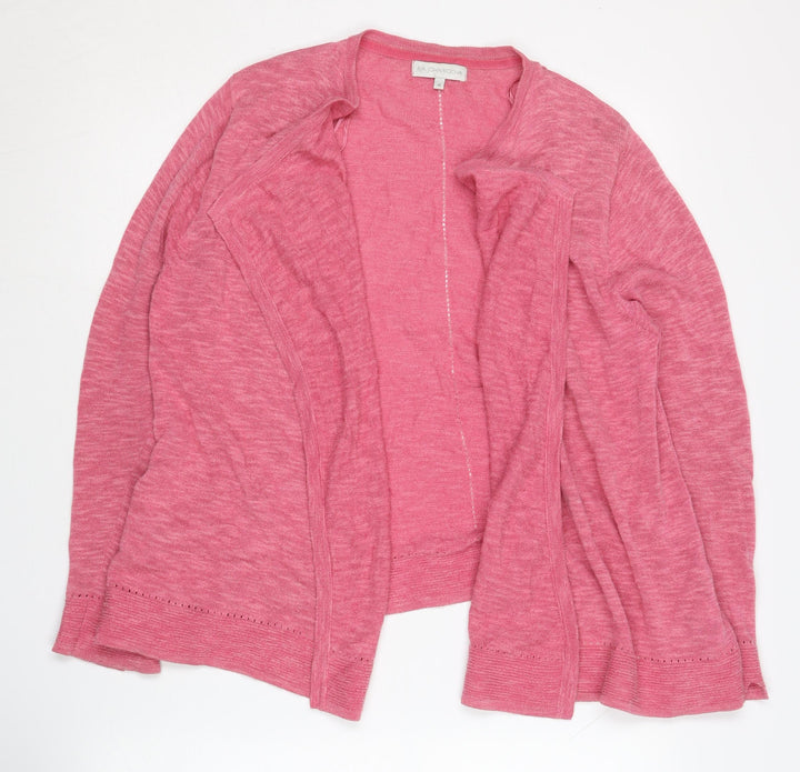 RJR John Rocha Women Pink Open Front Cardigan Size 14