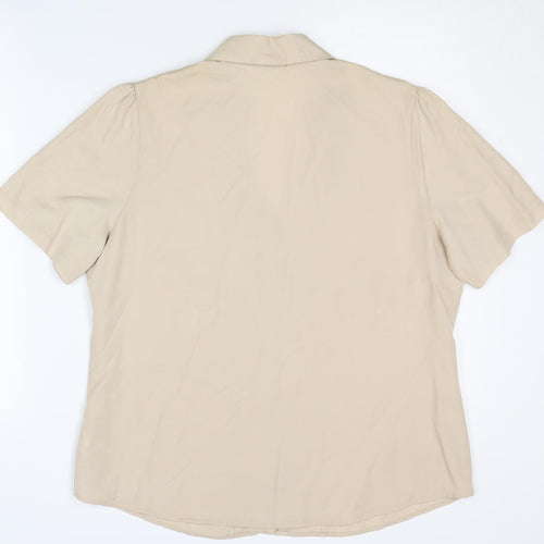 Marks and Spencer Beige Short Sleeve Women's Blouse