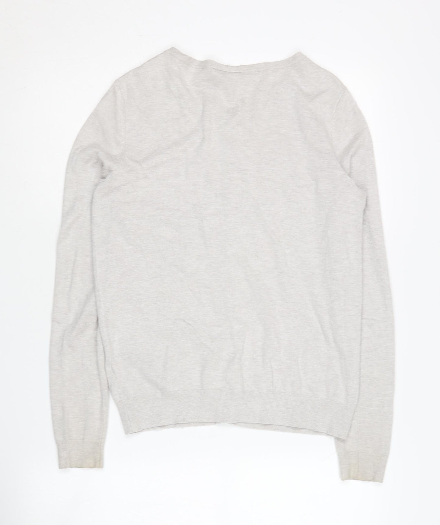 Warehouse Women's Grey Cardigan M Crew Neck Button