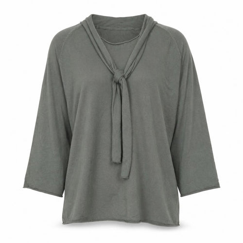 YAYA Women's Green Knit Jumper, Size L, 3/4 Sleeve
