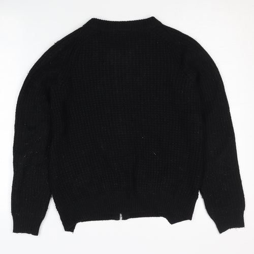 Warehouse Women's Black Full Zip Jumper Size 8