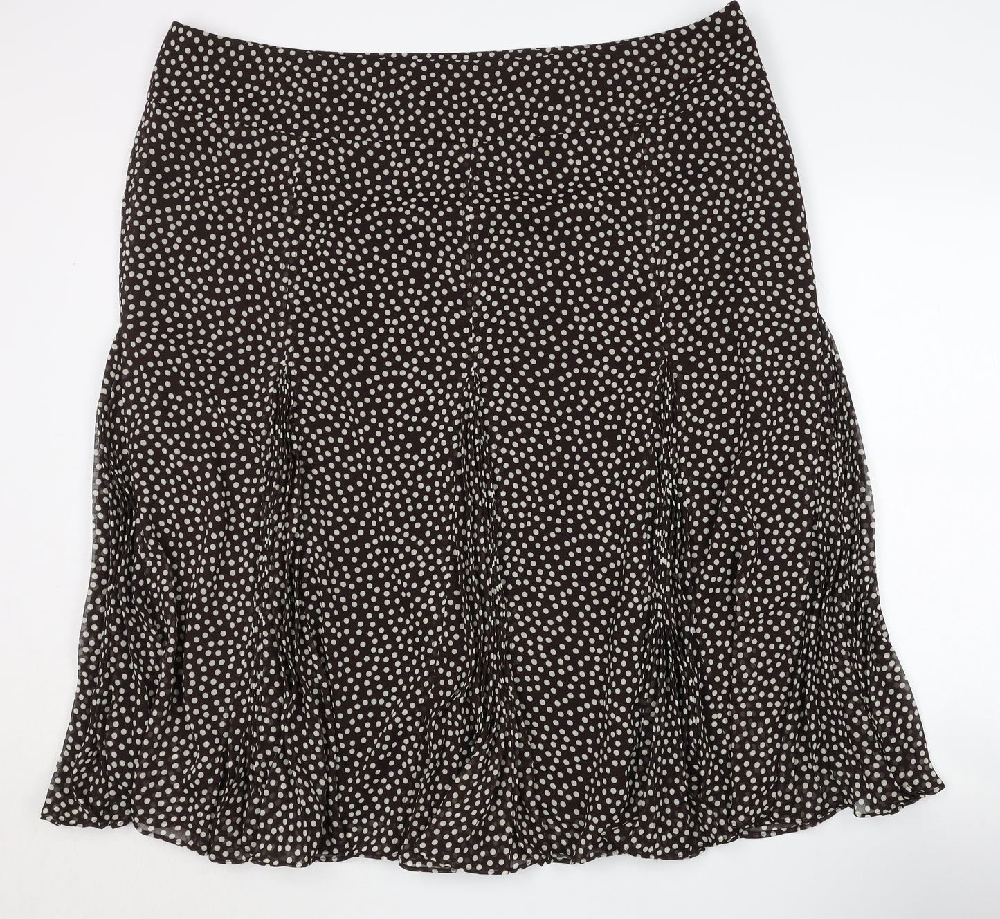 J. Taylor Women's Black Polka Dot A-Line Skirt 22