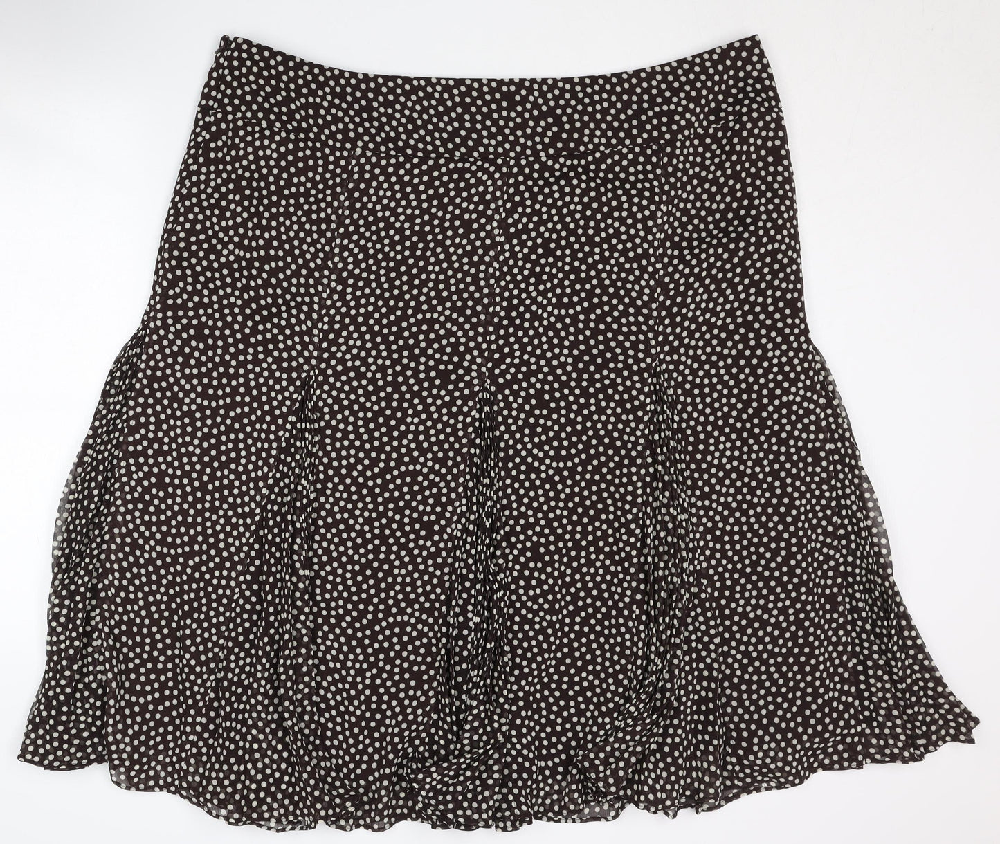 J. Taylor Women's Black Polka Dot A-Line Skirt 22