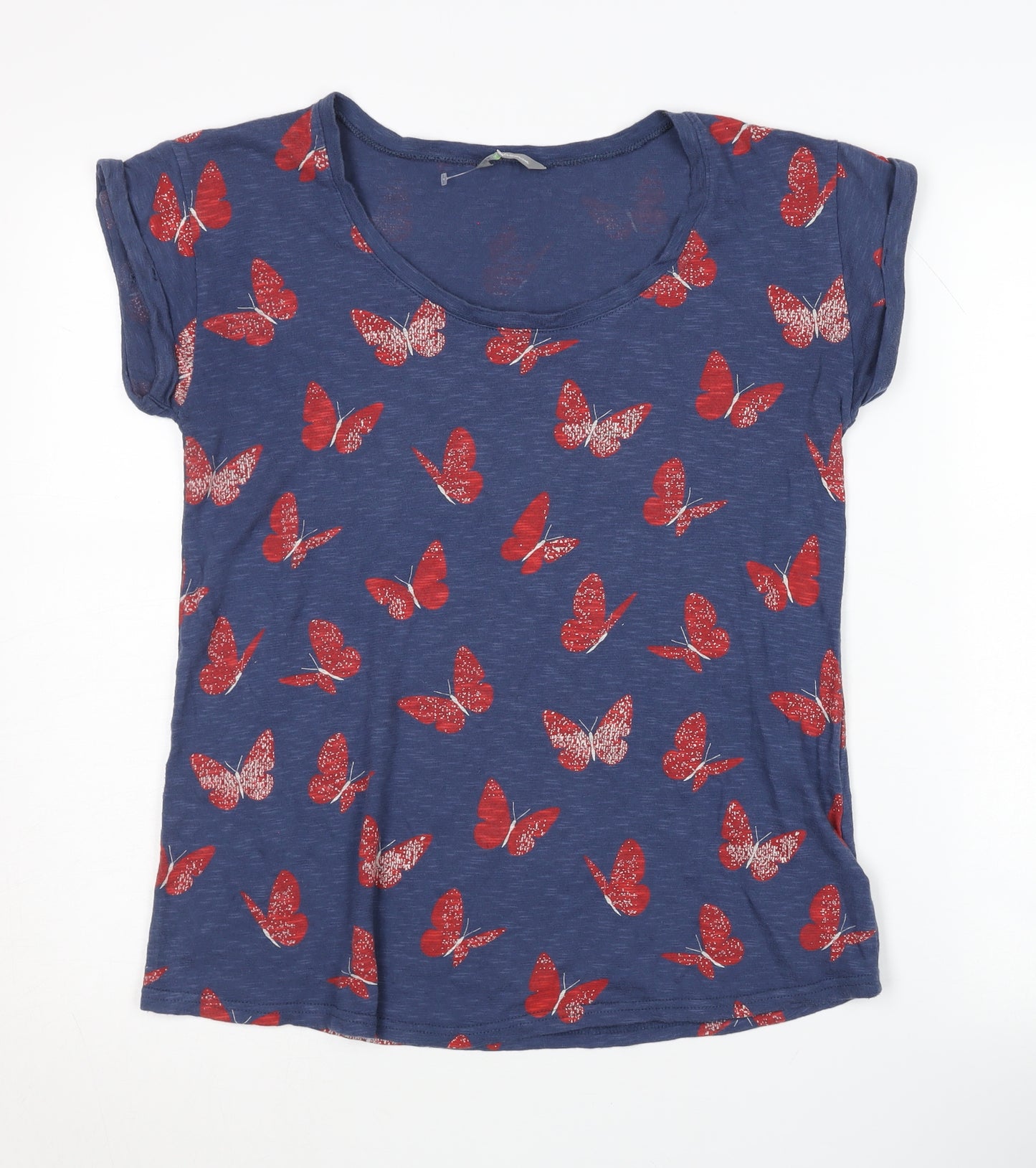 Marks and Spencer Women's Blue Butterfly T-Shirt UK 10
