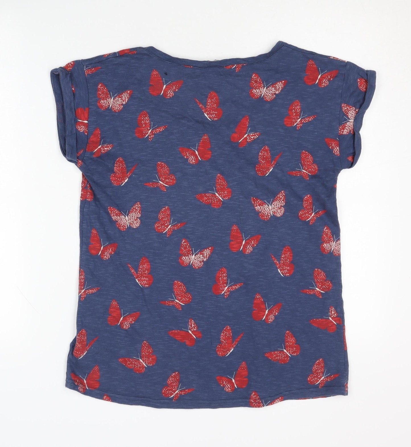 Marks and Spencer Women's Blue Butterfly T-Shirt UK 10