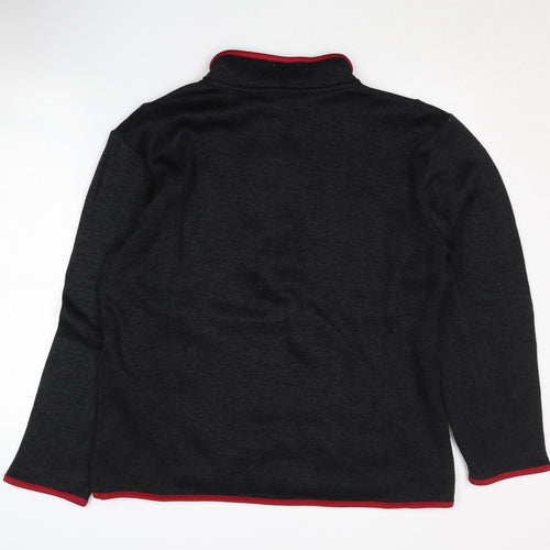 Crane Men's Black 1/4 Zip Sweatshirt - Large