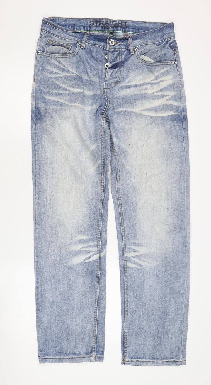 Peacocks Men's Blue Straight Jeans W32 L32