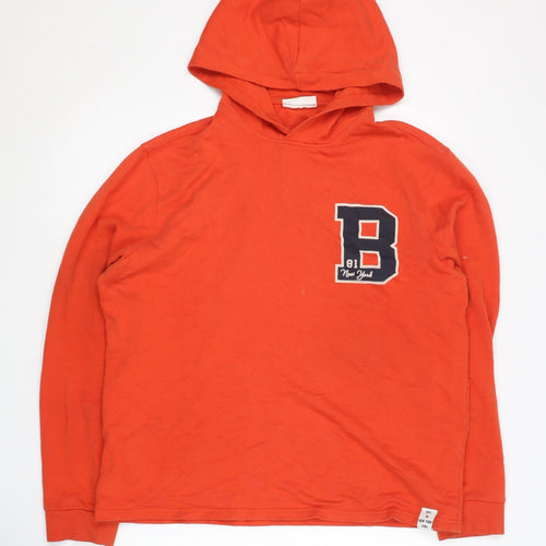 MNG Men’s Orange L Pullover Hoodie with Logo