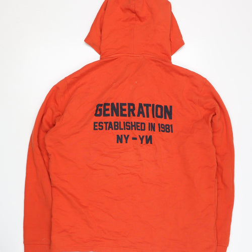 MNG Men’s Orange L Pullover Hoodie with Logo