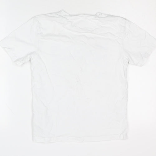 McKenzie Boys White Graphic T-Shirt, Size 12-13, Casual Cotton