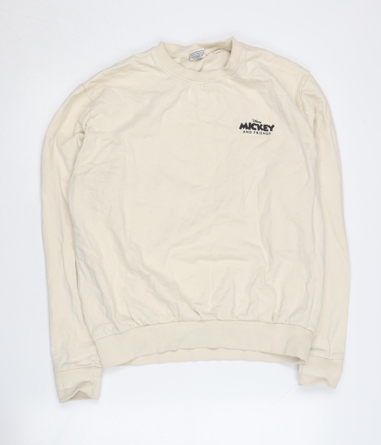 Disney Women Beige M Sweatshirt Mickey Friends Graphic