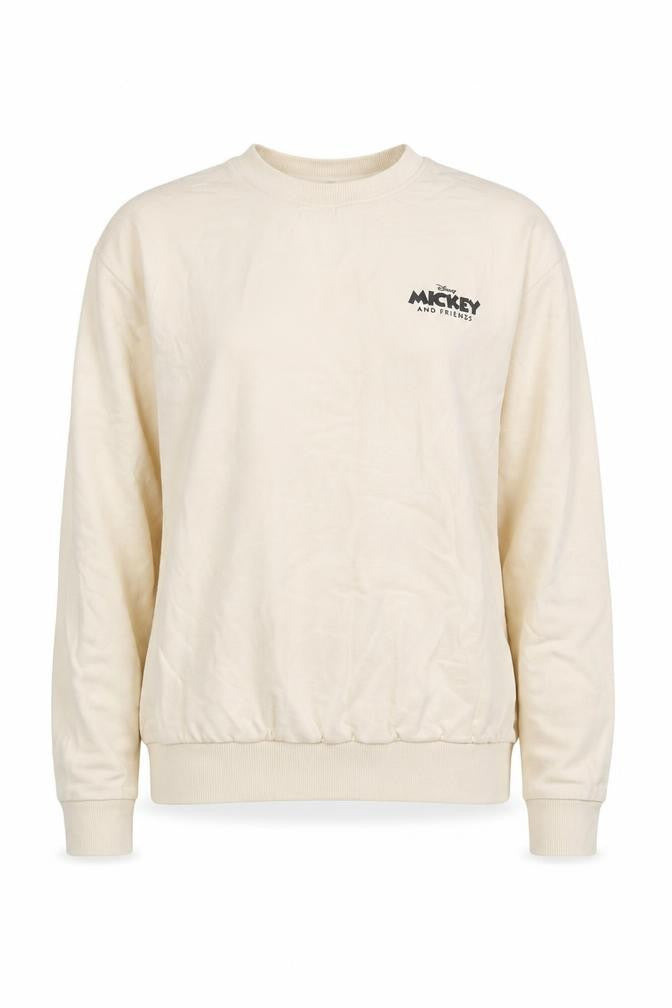 Disney Women Beige M Sweatshirt Mickey Friends Graphic