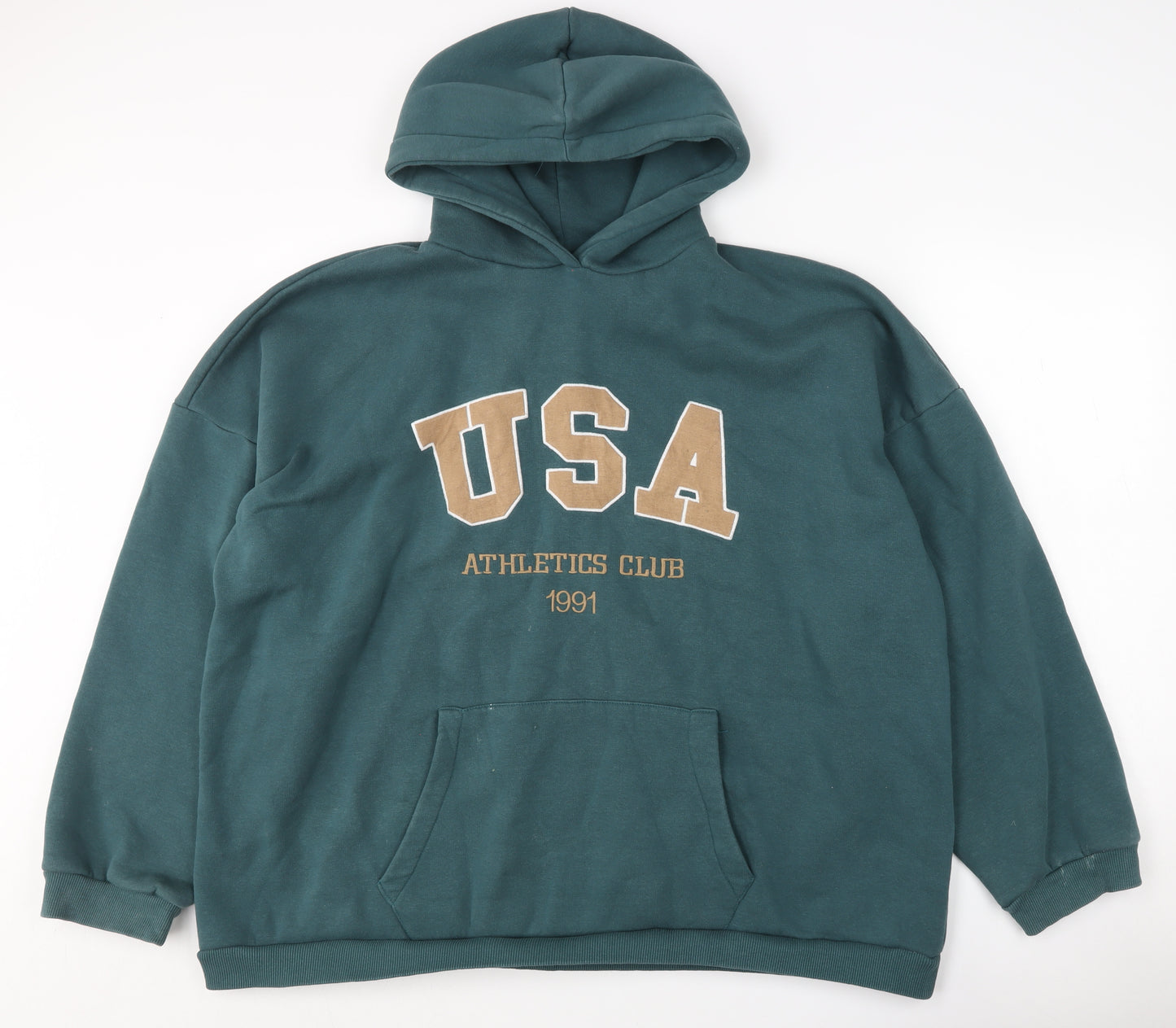 Boohoo Women's Green Hoodie, UK 20, Casual, Comfortable