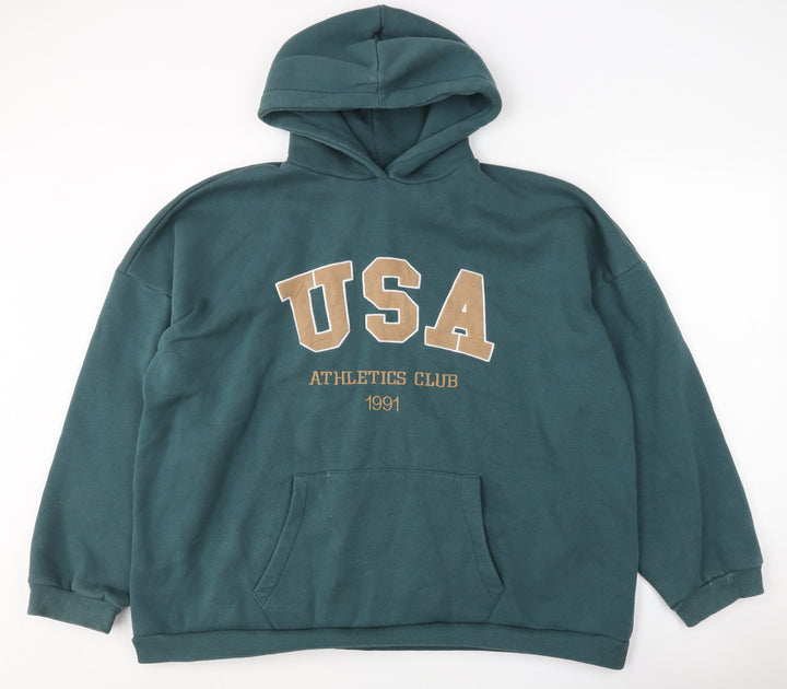 Boohoo Women's Green Hoodie, UK 20, Casual, Comfortable