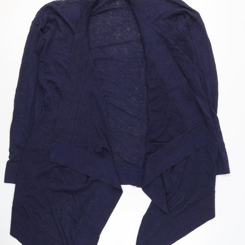 Autograph Women's Blue Open Front Cardigan Size 8 Wool Blend