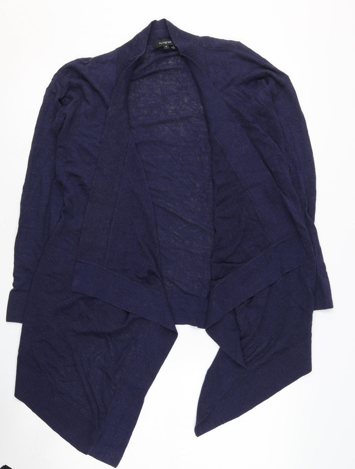 Autograph Women's Blue Open Front Cardigan Size 8 Wool Blend