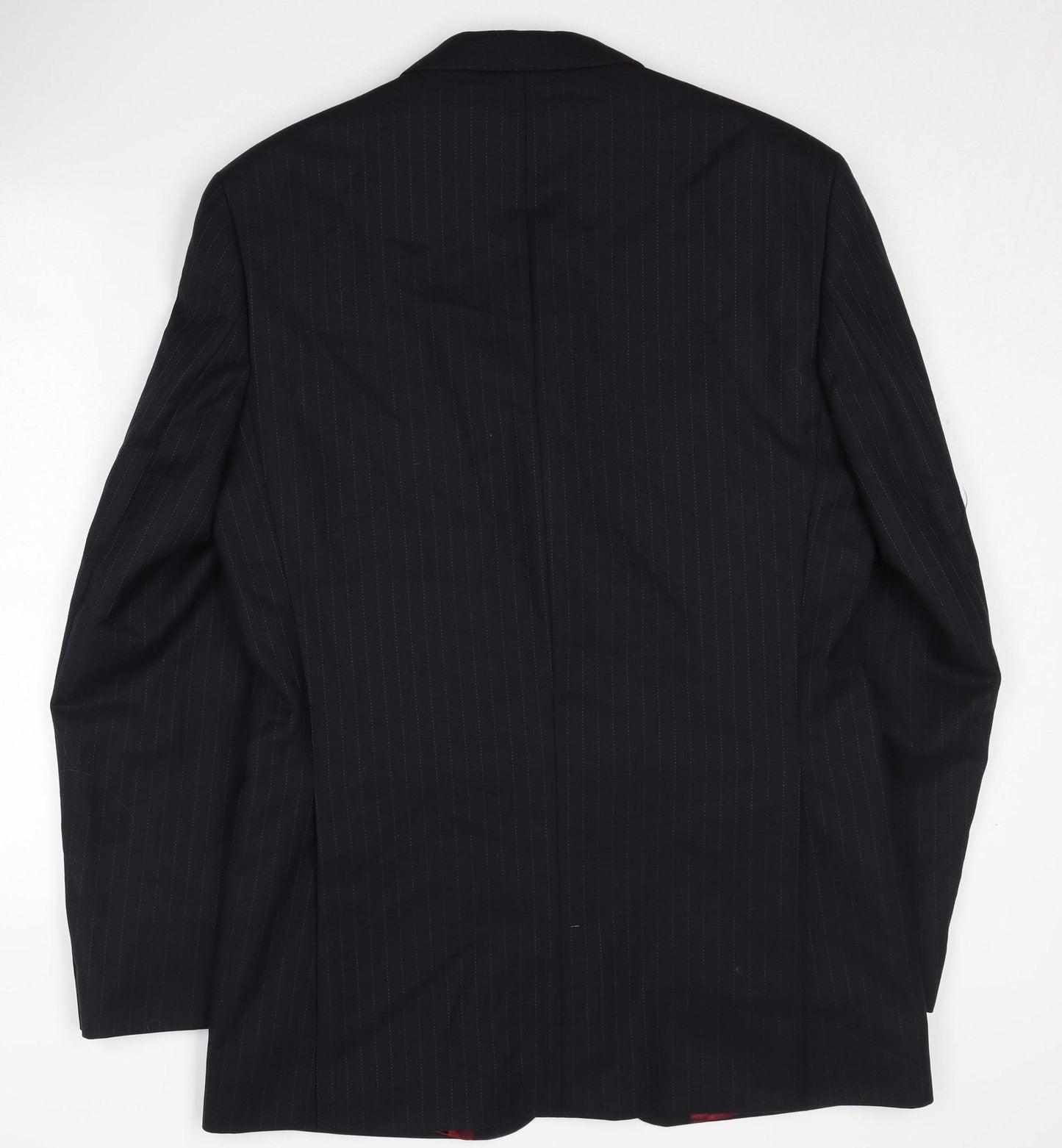 Next Men's Blue Wool Pinstripe Suit Jacket 40L