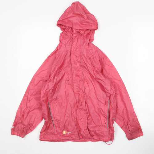 Hi Gear Girls Pink Waterproof Rain Coat 7-8 Years