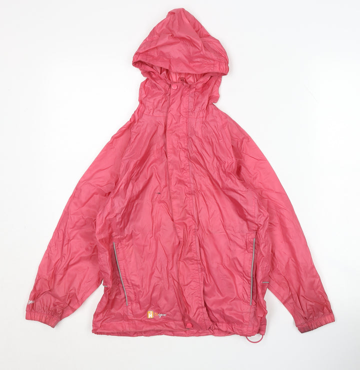 Hi Gear Girls Pink Waterproof Rain Coat 7-8 Years