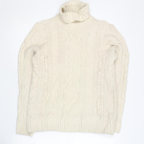 Abercrombie & Fitch Women's Ivory XS Cable-Knit Jumper