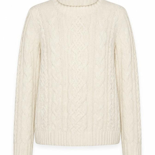Abercrombie & Fitch Women's Ivory XS Cable-Knit Jumper