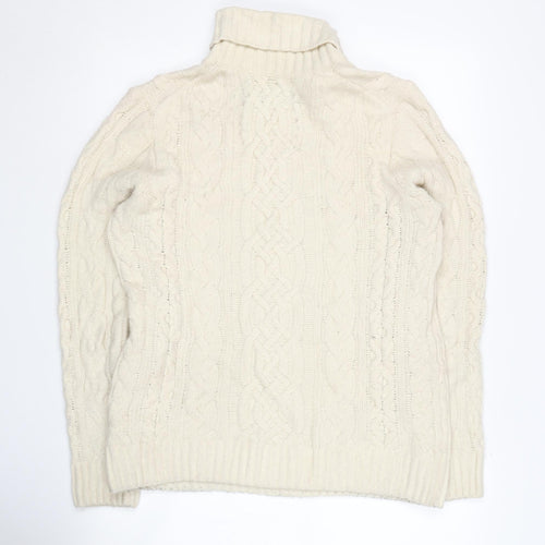 Abercrombie & Fitch Women's Ivory XS Cable-Knit Jumper