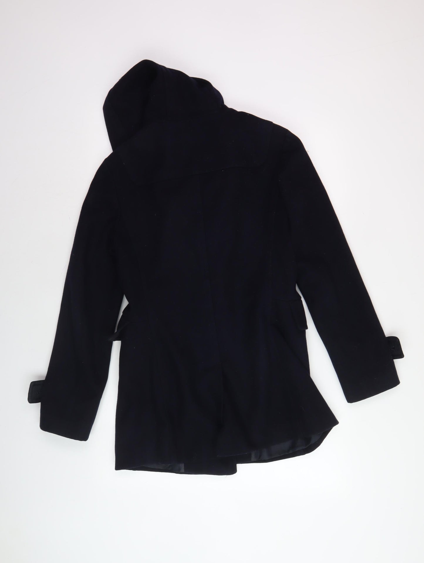 Therapy Women's Black Mid-Length Hooded Coat, Size 8
