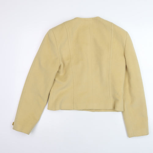 Viyella Women's Beige Wool Jacket, Size 10, Button Up