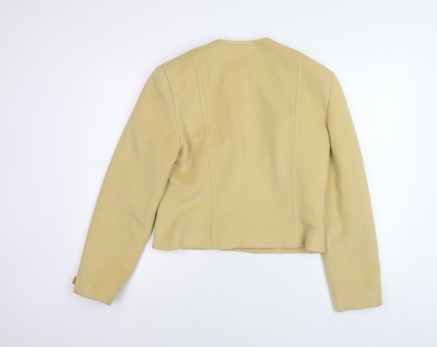 Viyella Women's Beige Wool Jacket, Size 10, Button Up