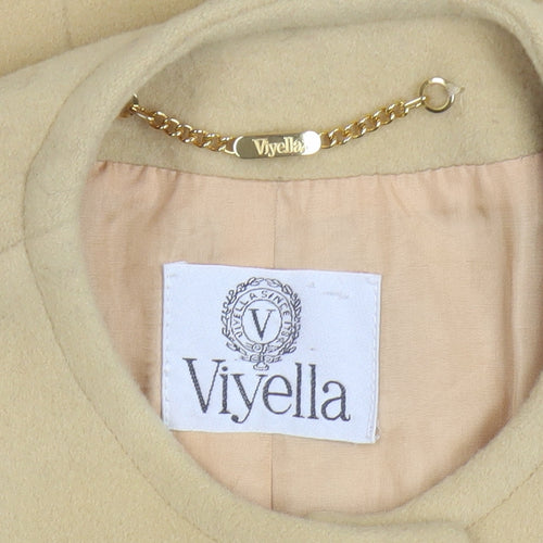 Viyella Women's Beige Wool Jacket, Size 10, Button Up