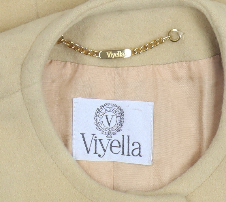 Viyella Women's Beige Wool Jacket, Size 10, Button Up