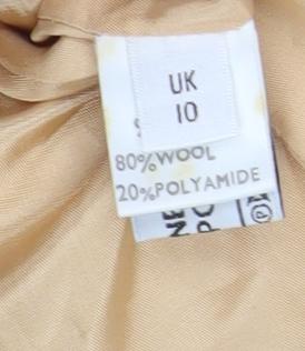 Viyella Women's Beige Wool Jacket, Size 10, Button Up