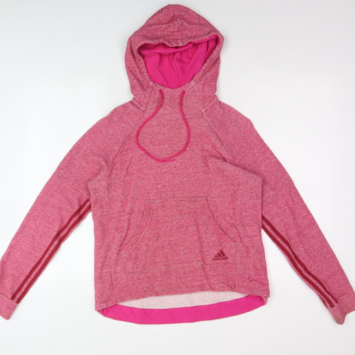 Adidas Women's Pink Pullover Hoodie, Size S, Activewear