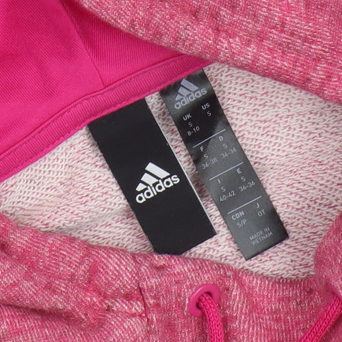 Adidas Women's Pink Pullover Hoodie, Size S, Activewear