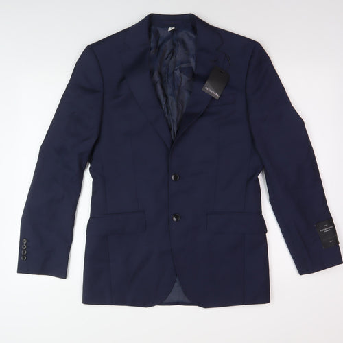 Marks and Spencer Men's Blue Wool Blazer, Size 36R