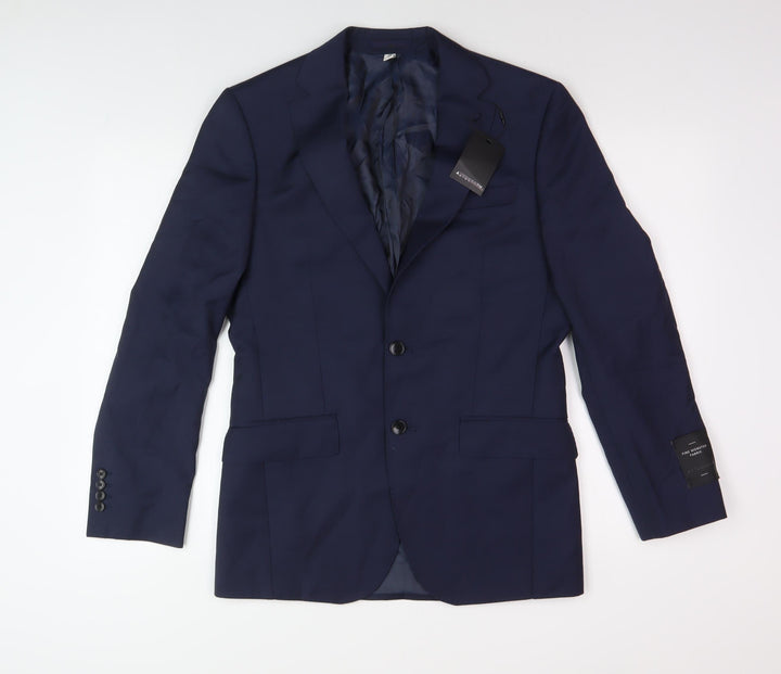 Marks and Spencer Men's Blue Wool Blazer, Size 36R