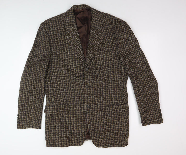 Berwin & Berwin Men's Brown Check Blazer 40L