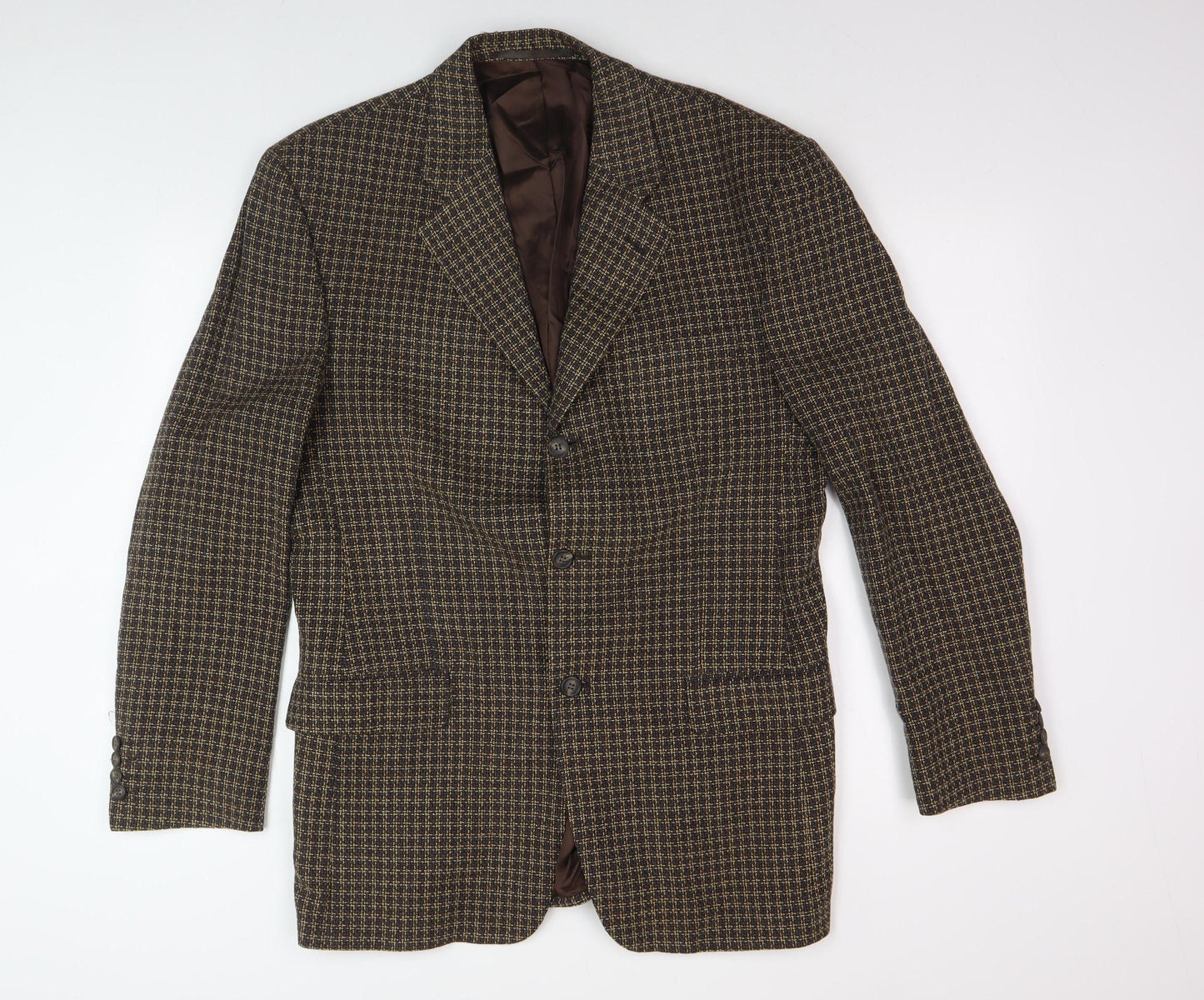 Berwin & Berwin Men's Brown Check Blazer 40L