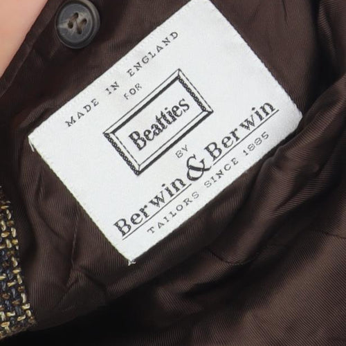 Berwin & Berwin Men's Brown Check Blazer 40L
