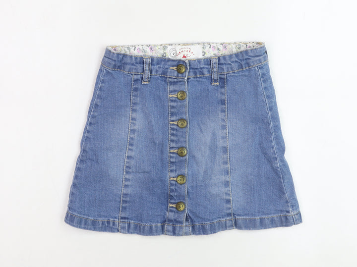 Mantaray Girls Blue Denim A-Line Skirt, Age 9, Casual & Stylish