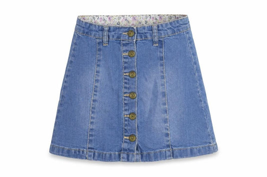 Mantaray Girls Blue Denim A-Line Skirt, Age 9, Casual & Stylish