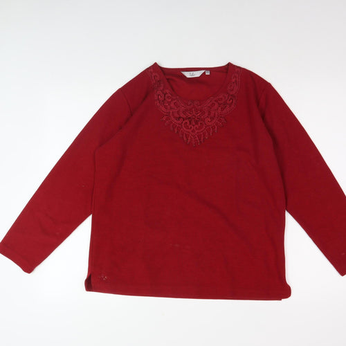 Isle Women's Red Medium Pullover Jumper