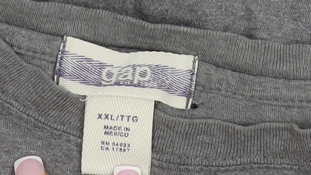 GAP Men's Grey Short Sleeve T-Shirt XXL