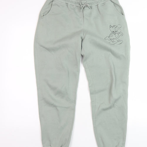 Disney Women's Green Jogger XS Cartoon Casual Trousers