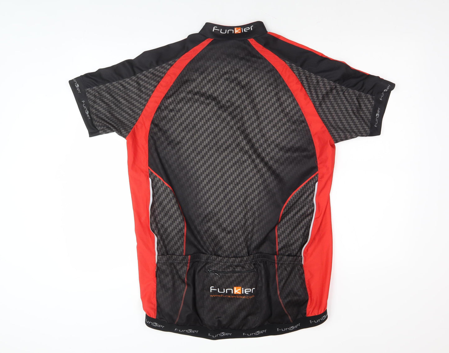 Funkier Unisex Cycling Track Jacket 2XL Black Red
