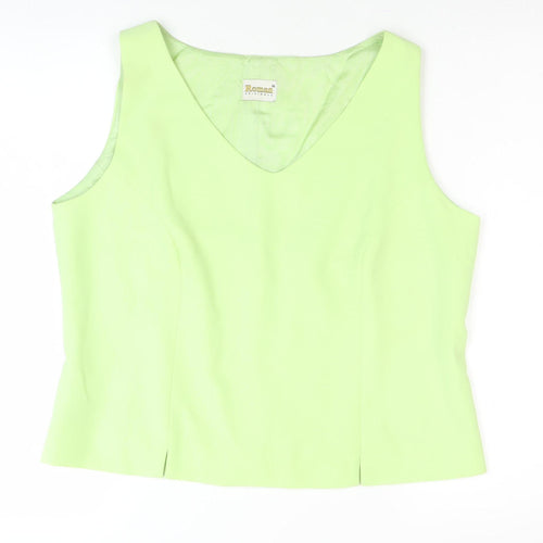 Roman Originals Women Green Tank Top Size 16