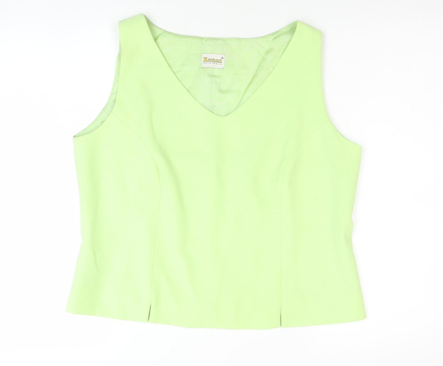 Roman Originals Women Green Tank Top Size 16